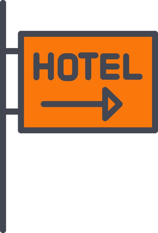 Vektorsymbol für Hotelzeichen vektor