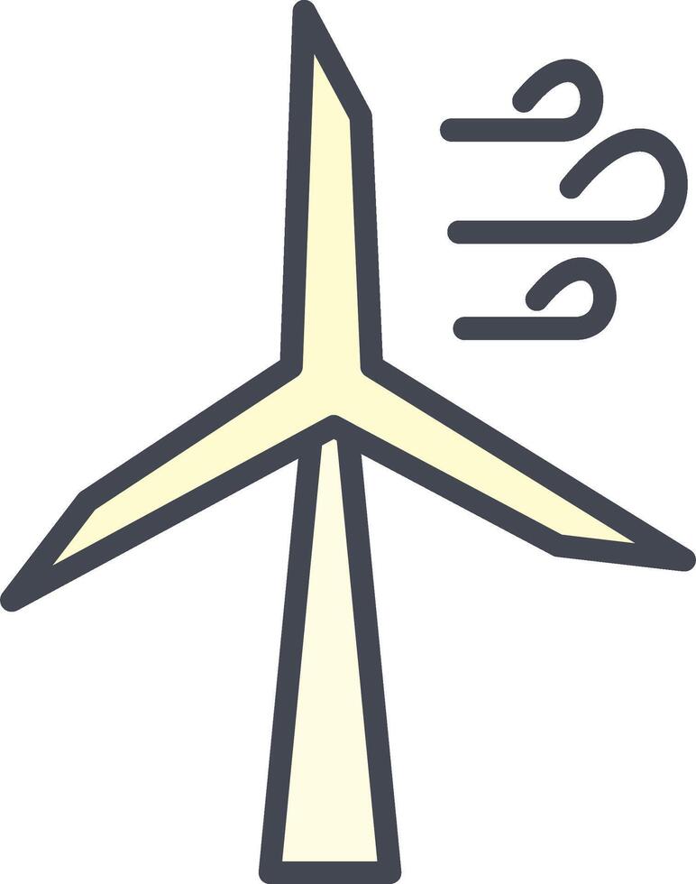 Symbol für Windmühlenvektor vektor