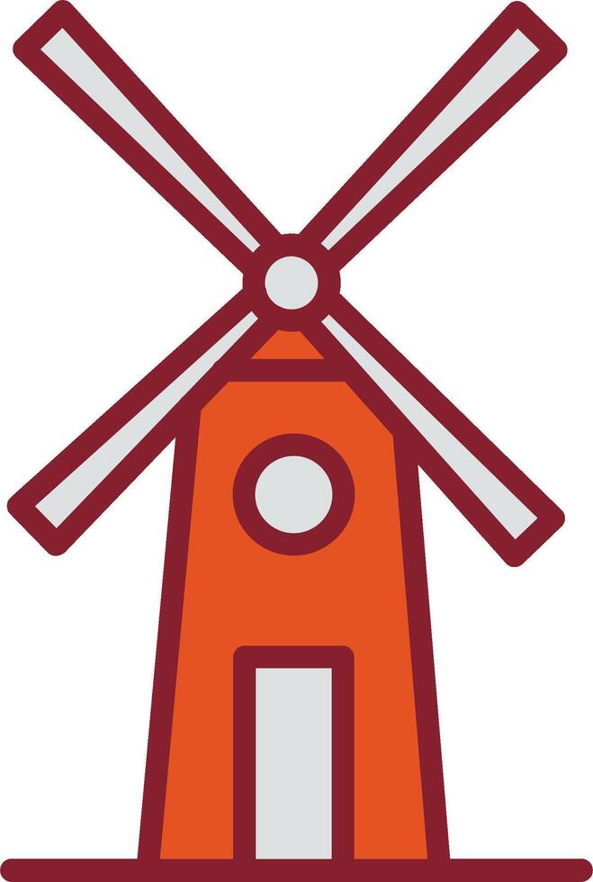 Symbol für Windmühlenvektor vektor