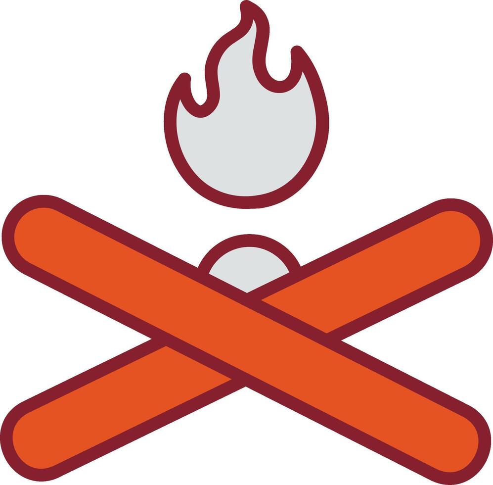 Lagerfeuer-Vektor-Symbol vektor