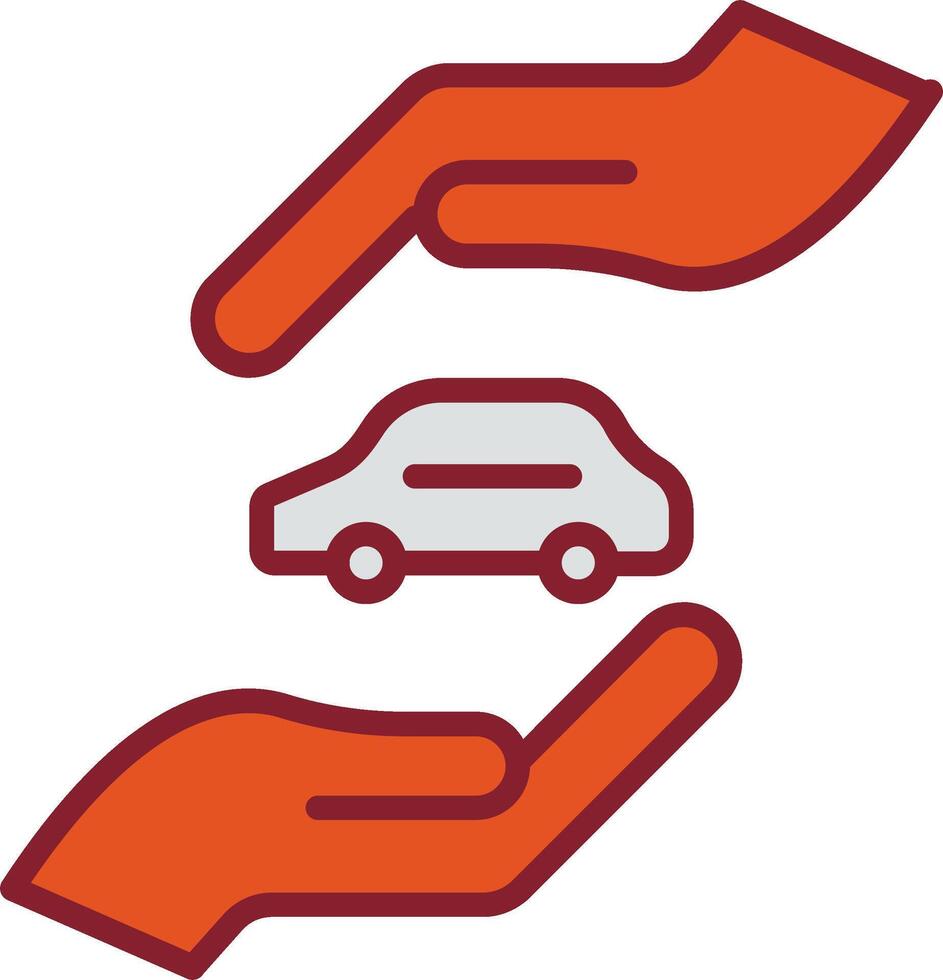 Vektorsymbol für Autoversicherung vektor