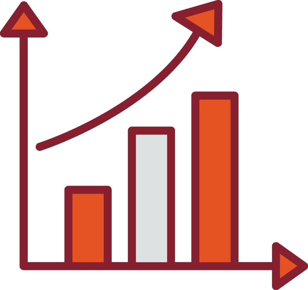 Vektorsymbol für steigende Statistiken vektor