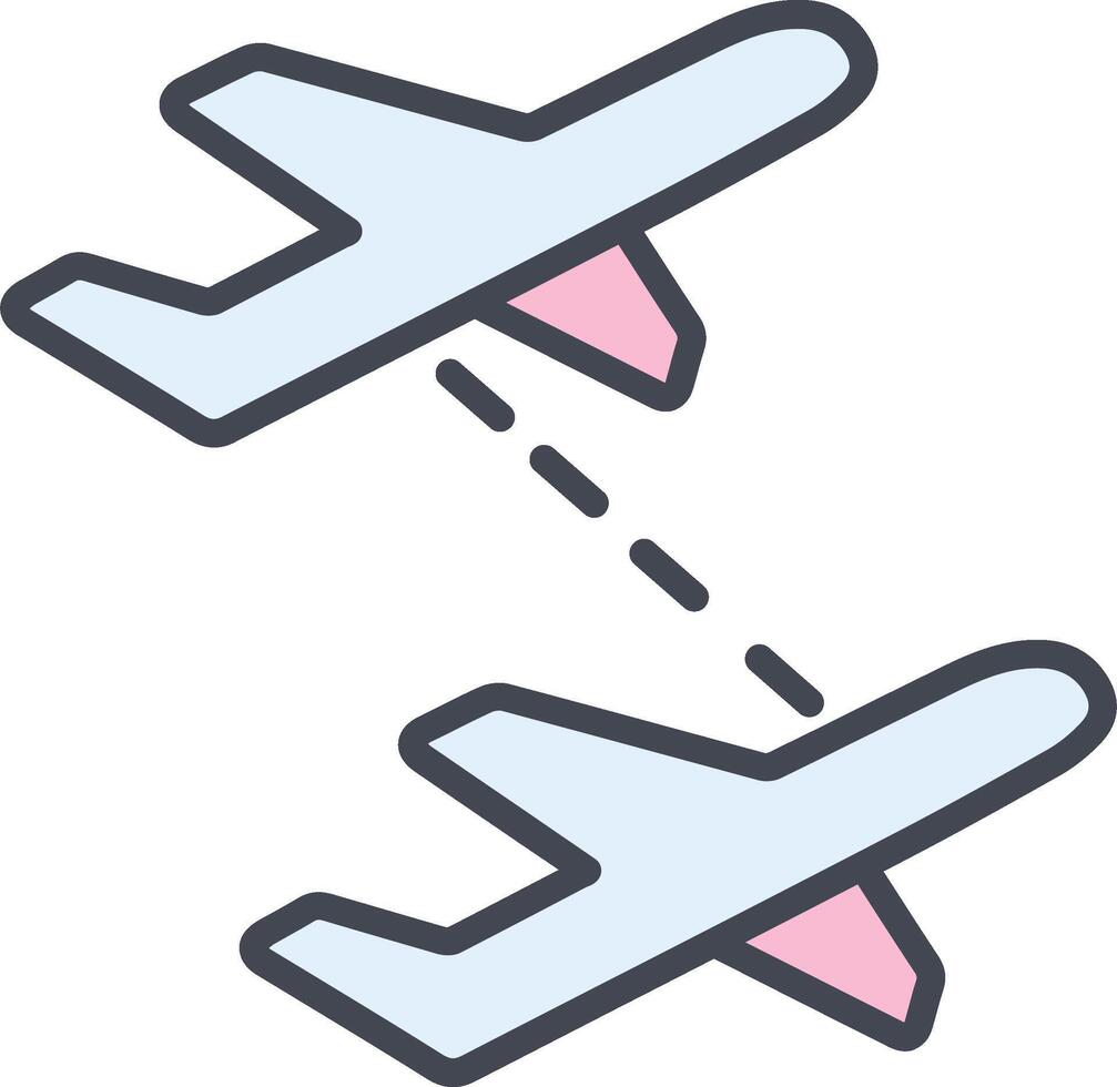flera olika flyg vektor ikon