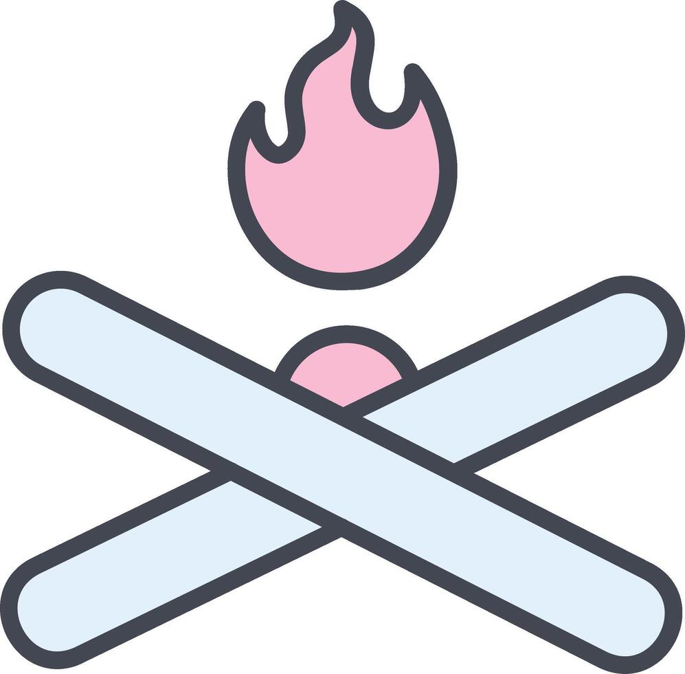 Lagerfeuer-Vektor-Symbol vektor