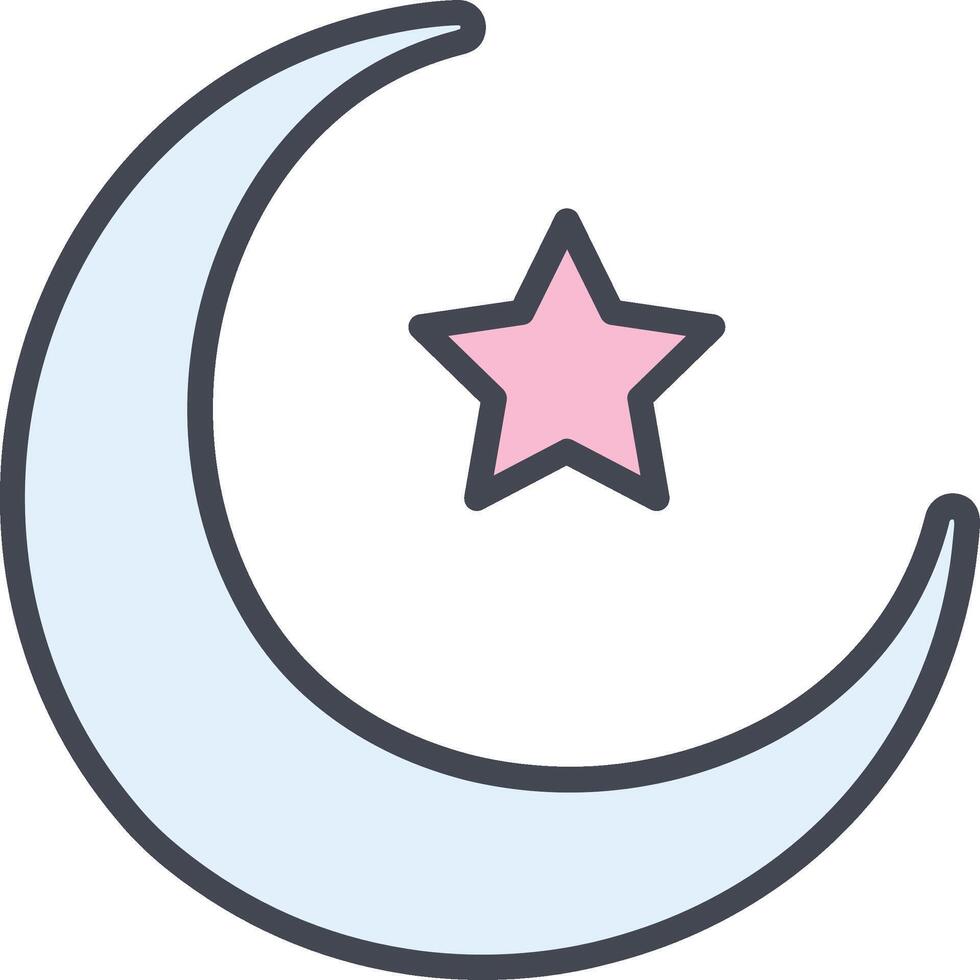 Mond- und Sternvektorsymbol vektor