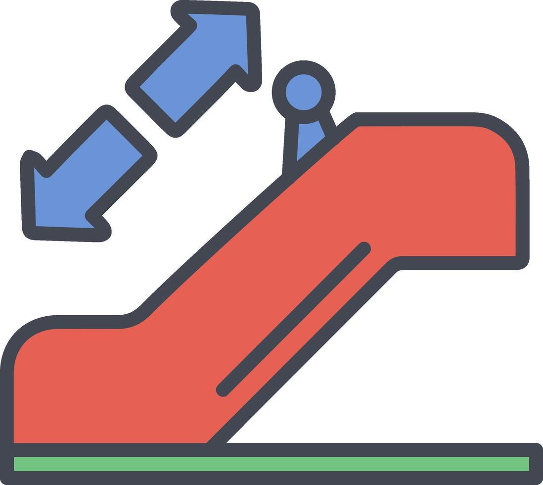 horisontell rulltrappa vektor ikon