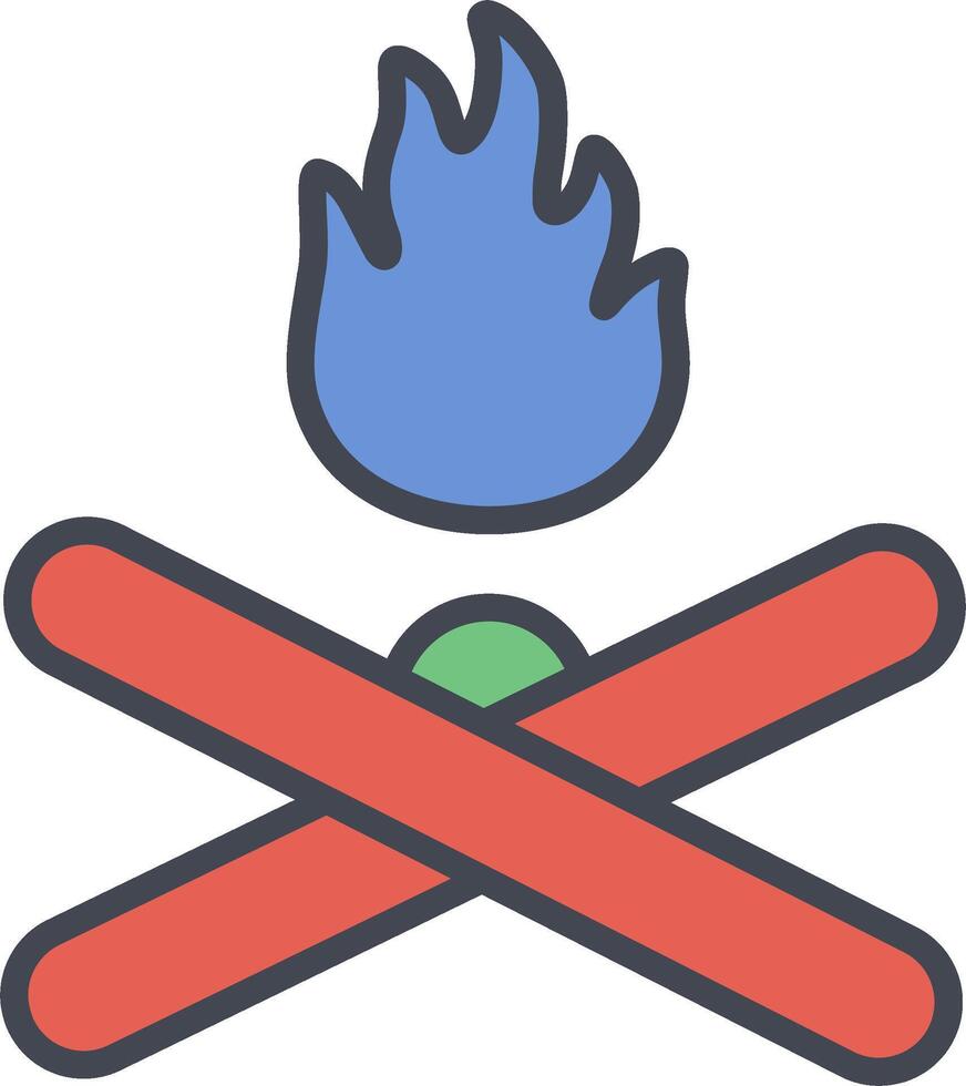 Lagerfeuer-Vektor-Symbol vektor