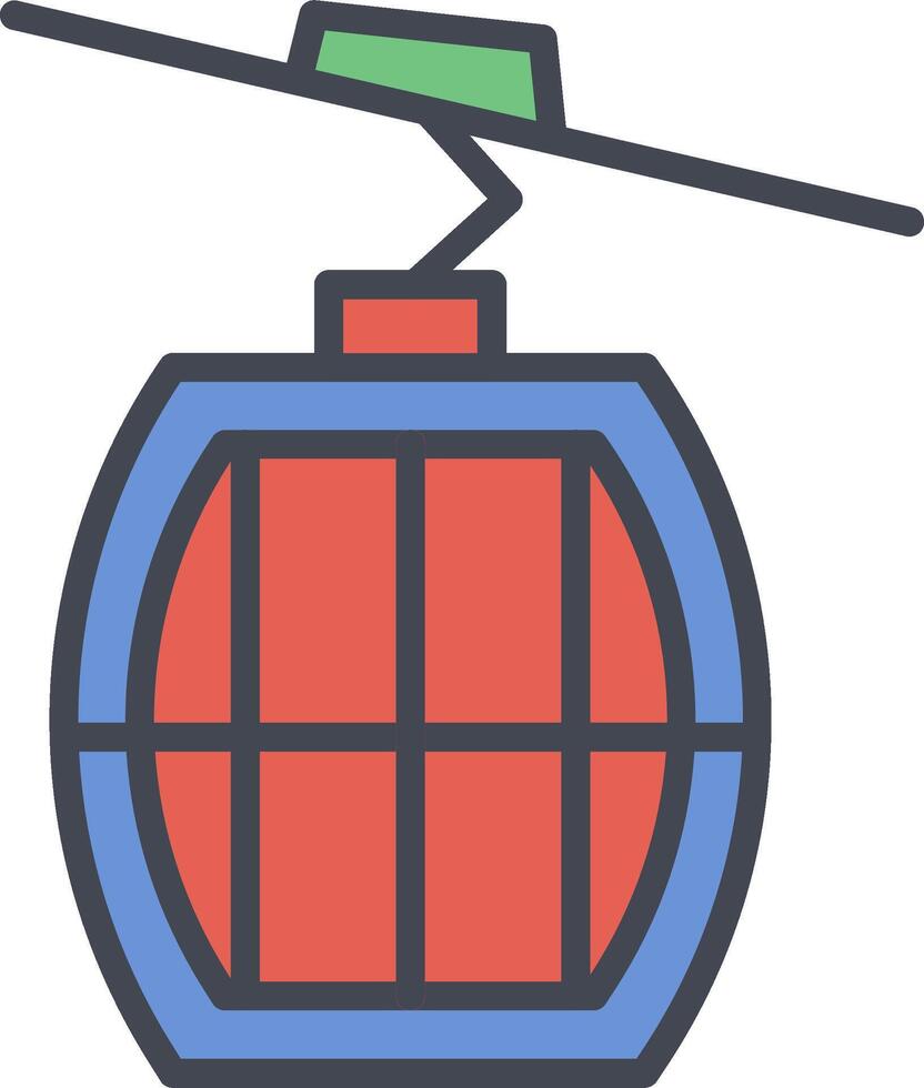 Seilbahn-Vektor-Symbol vektor