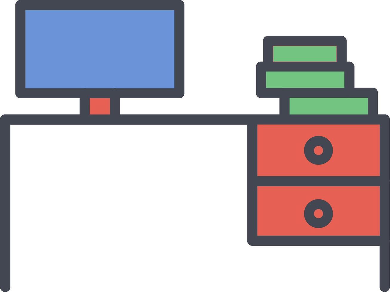 Studie Schreibtisch ii Vektor Symbol