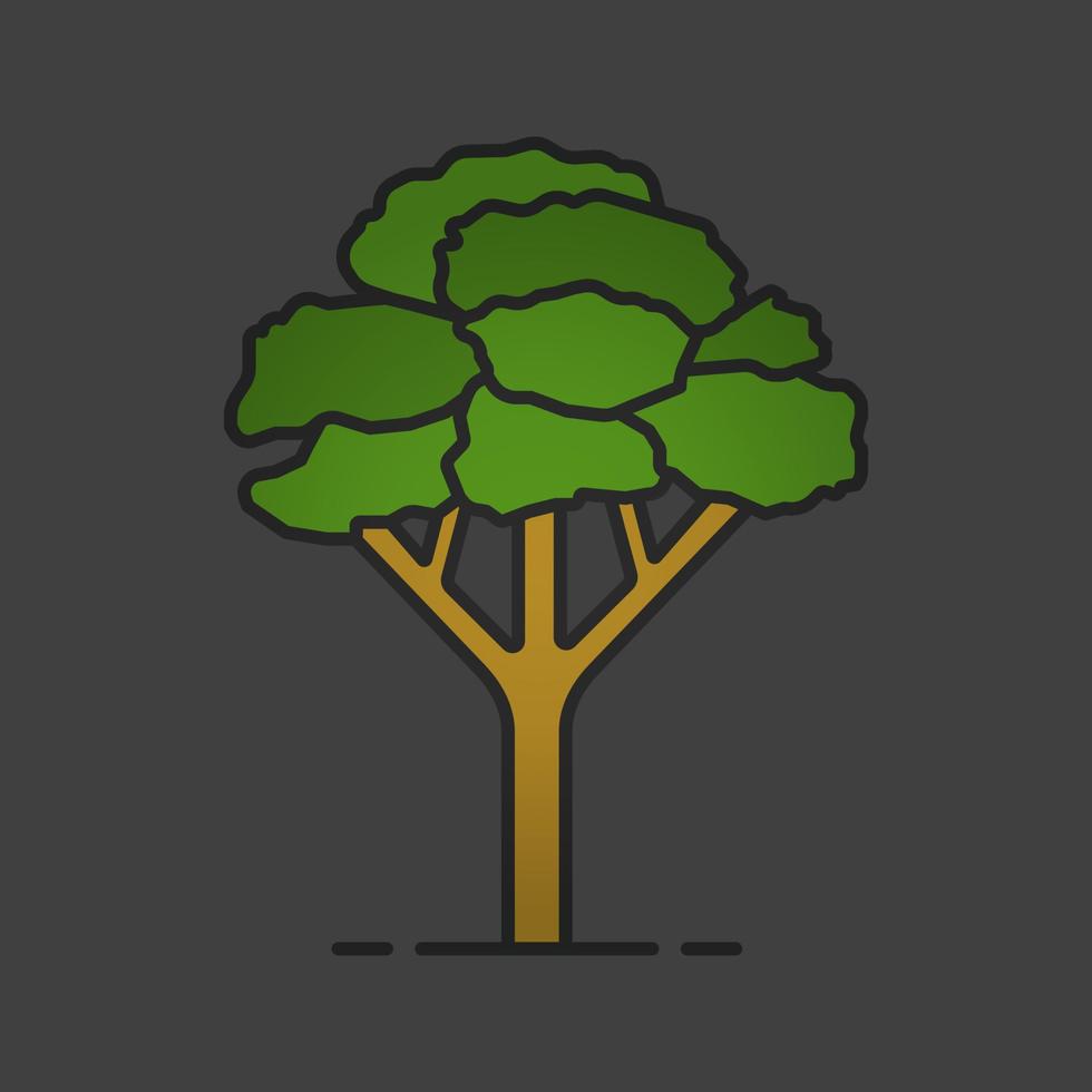 Symbol für die Farbe des Ahornbaums. isolierte Vektorillustration vektor