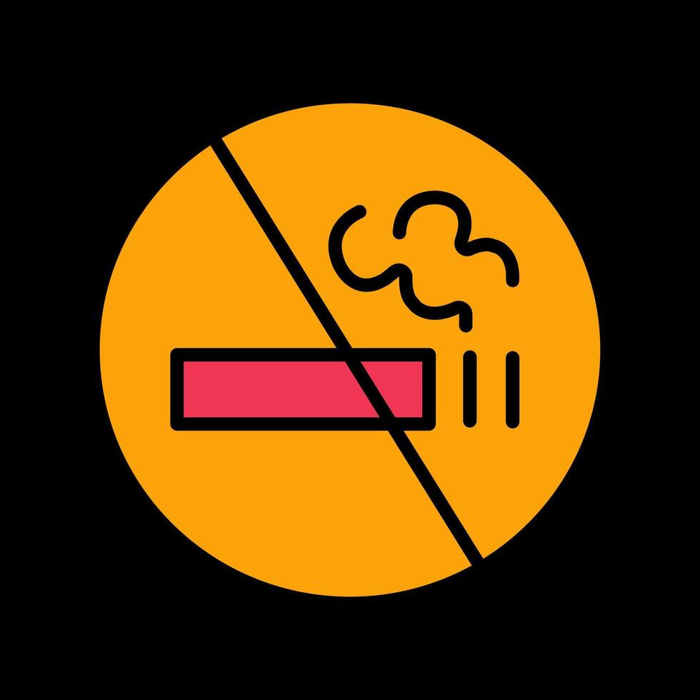Nej rökning tecken vektor ikon