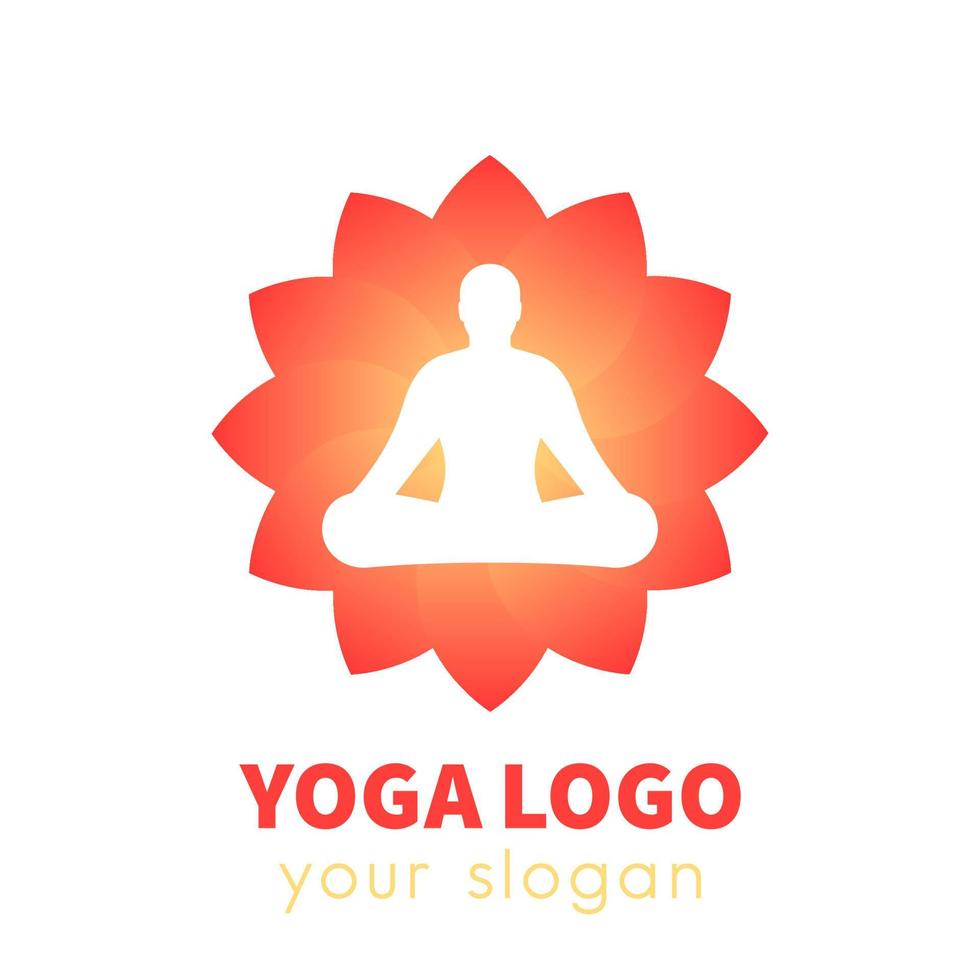 yoga vektor logotyp