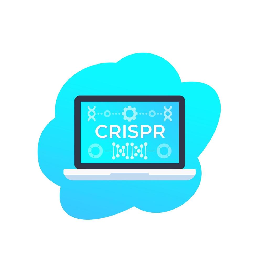 Crispr, Genom-Editing-Technologie-Vektorsymbol vektor