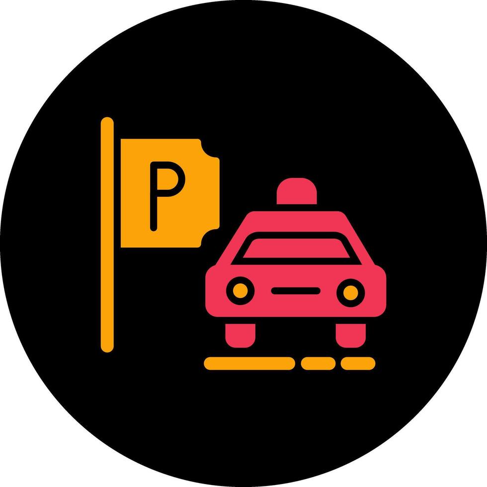 Taxistand-Vektor-Symbol vektor