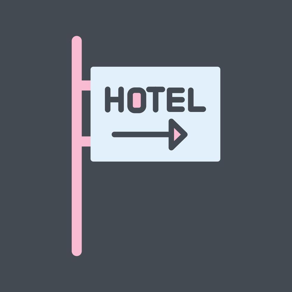 hotell tecken vektor ikon