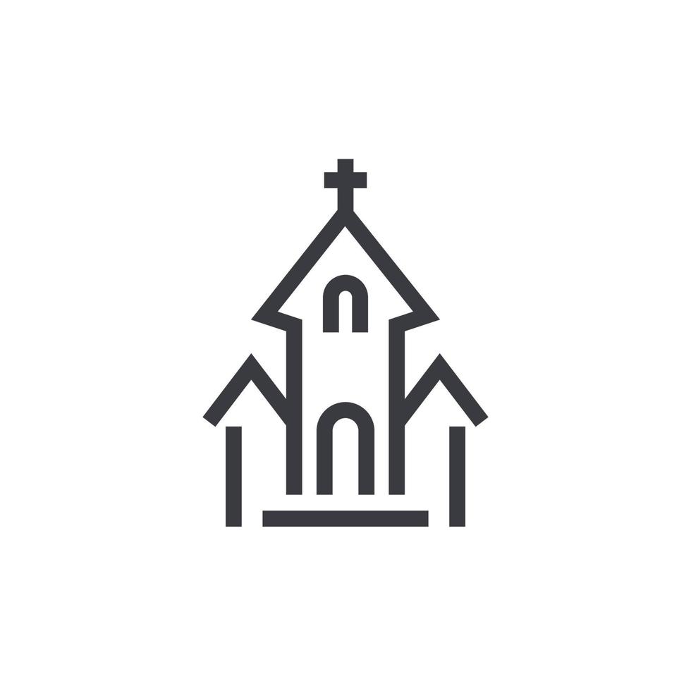 Kirchensymbol auf weiß vektor
