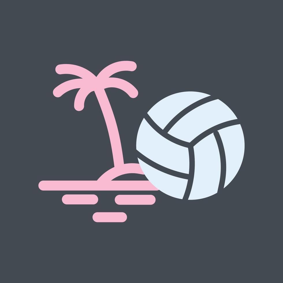 Beachvolleyball-Vektorsymbol vektor