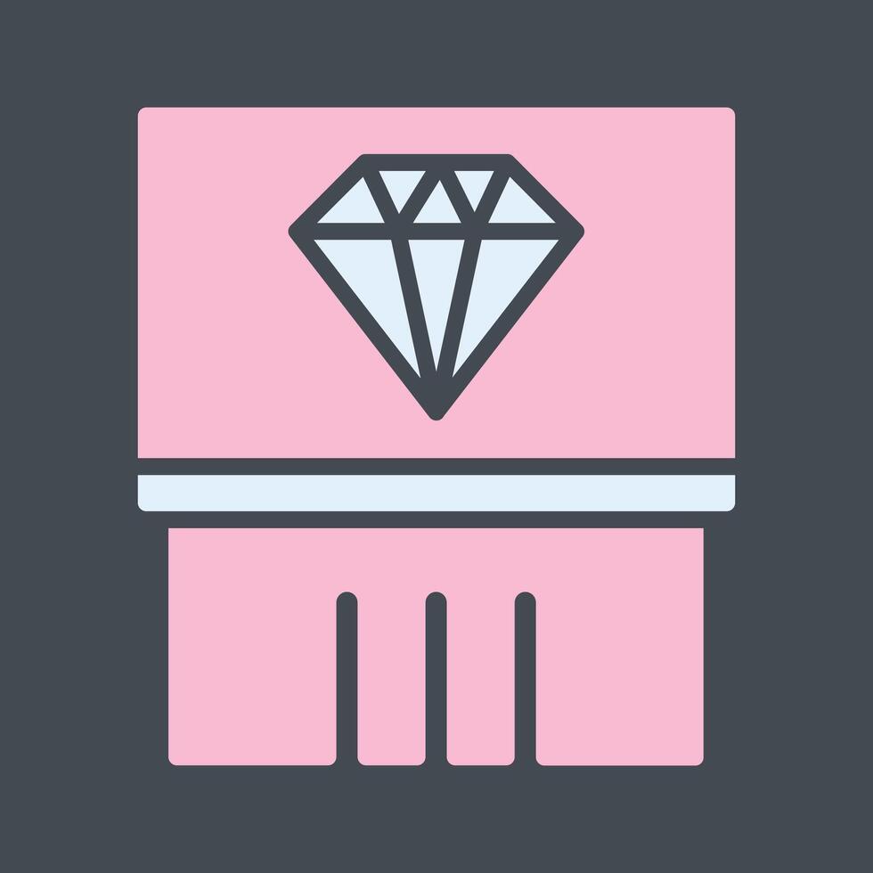 diamant utställning vektor ikon