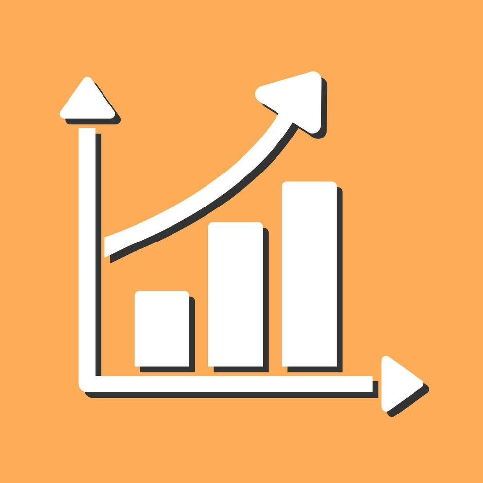 Vektorsymbol für steigende Statistiken vektor