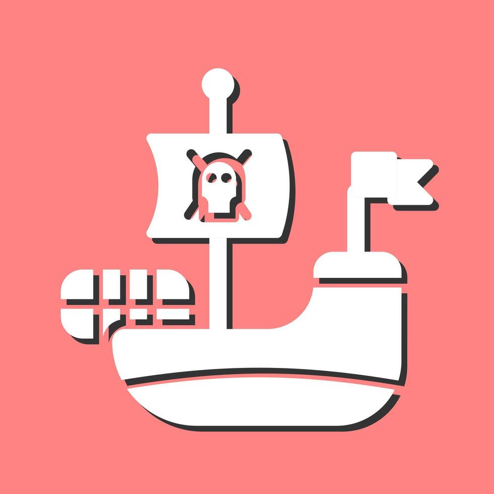 Piratenschiff-Vektorsymbol vektor