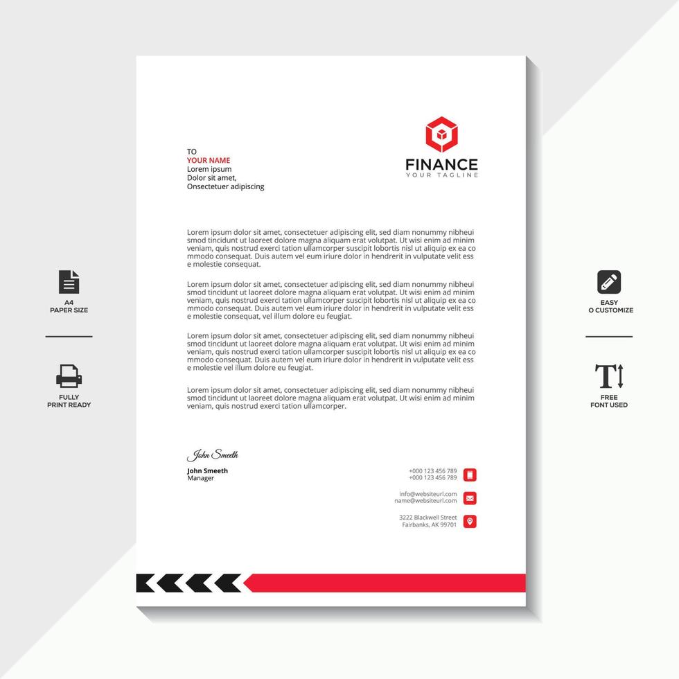 företags brevpapper mall abstrakt design gratis vektor