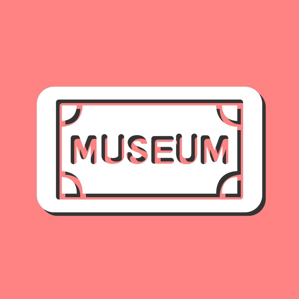 Museum-Tag-Vektor-Symbol vektor