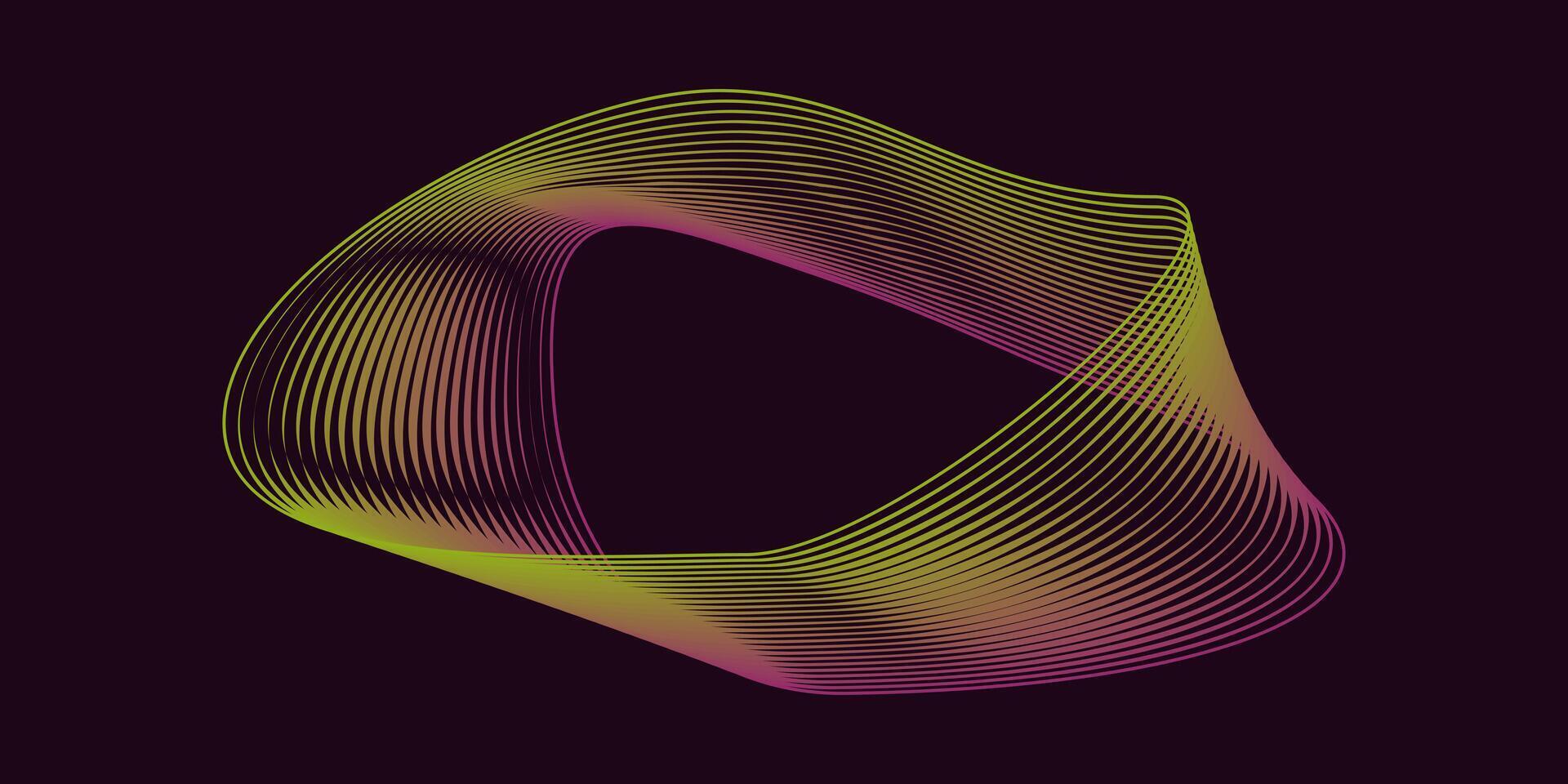 abstrakt glatt wellig farbig Linien. dynamisch Welle. vektor