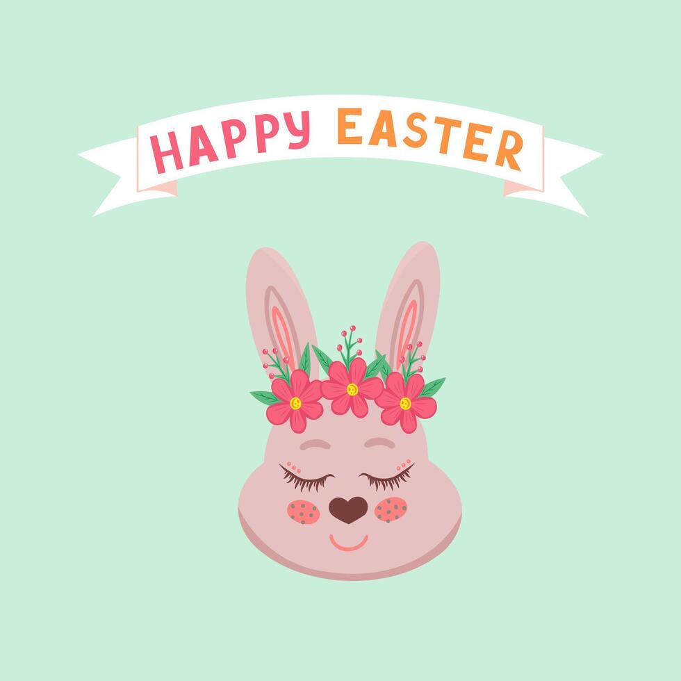 Ostern Hase Karte, Hase. Illustration zum Drucken, Hintergründe, Abdeckungen und Verpackung. Bild können Sein benutzt zum Gruß Karten, Poster, Aufkleber und Textil. isoliert auf Weiß Hintergrund. vektor