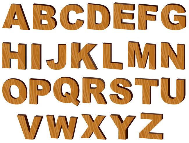 Bokstäver i alfabetet vektor