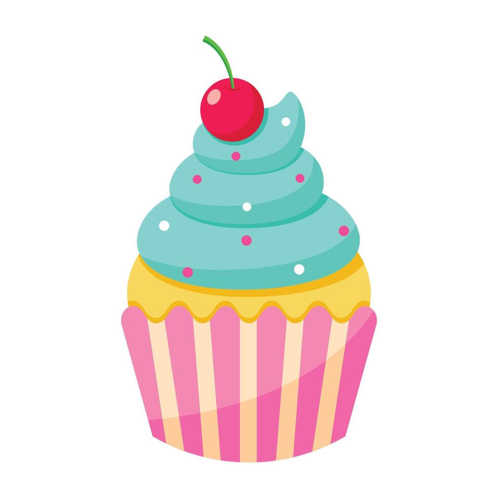 Cartoon-Cupcake-Symbol. vektor