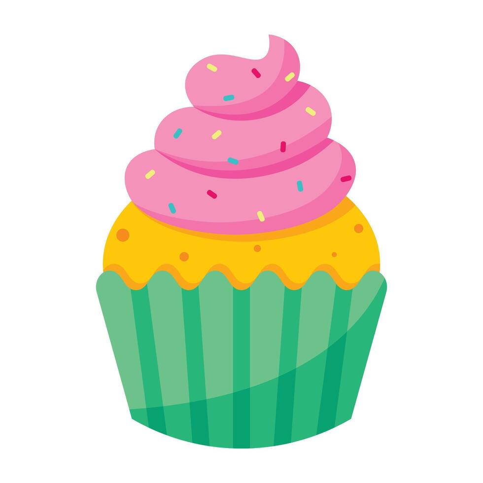 Cartoon-Cupcake-Symbol. vektor