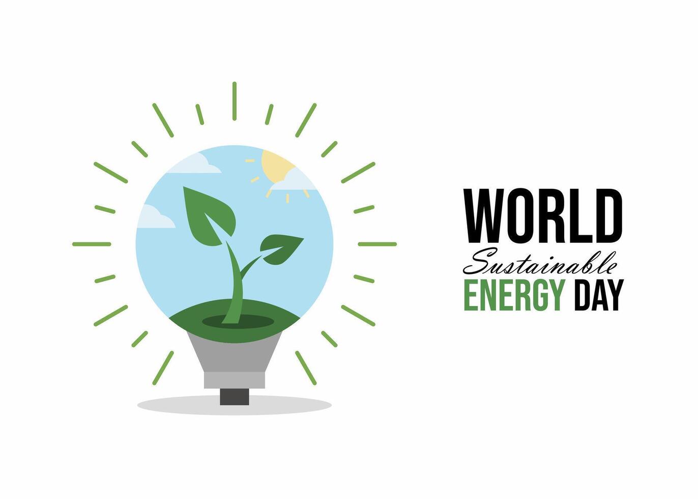 värld hållbar energi dag vektor