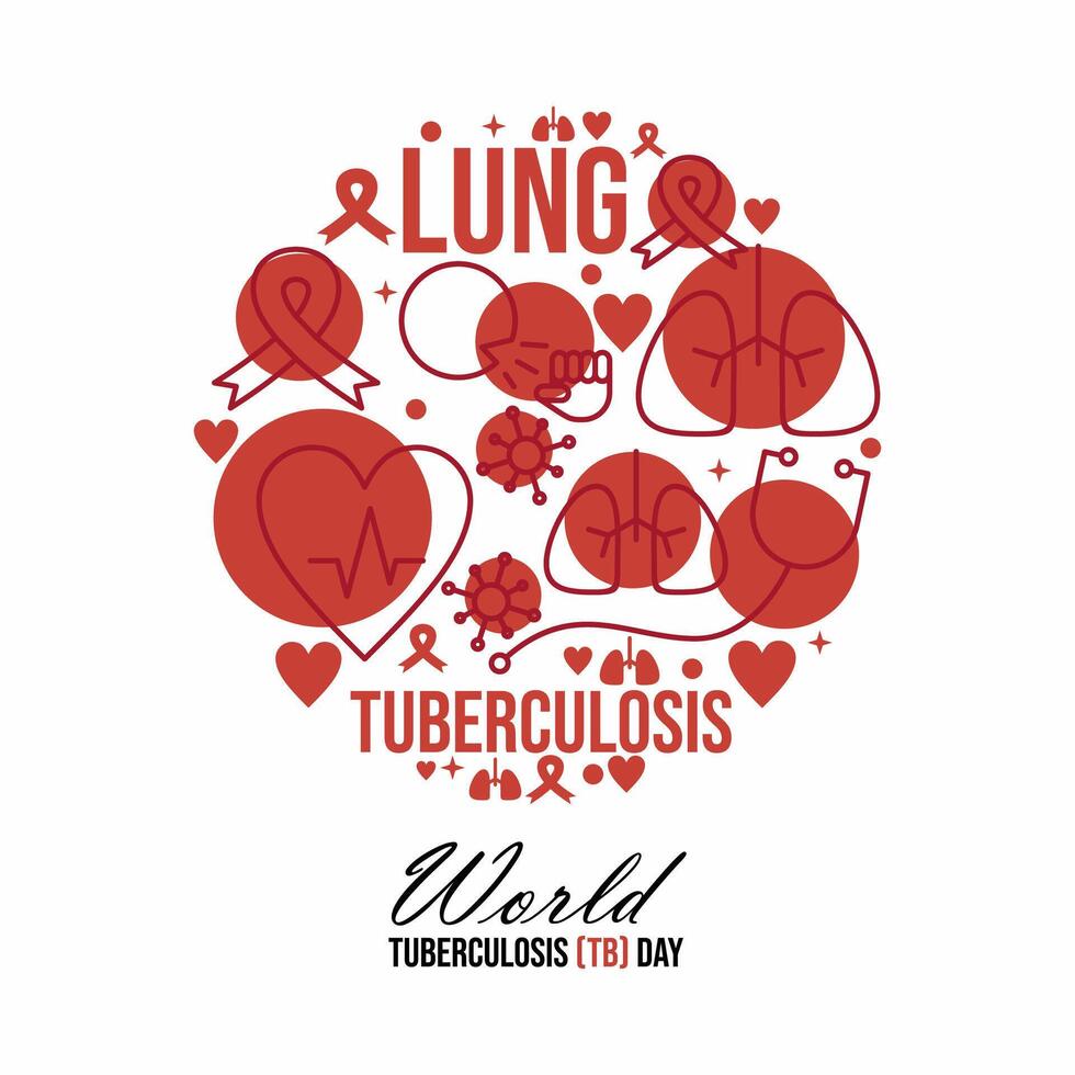 världens tuberkulosdag vektor