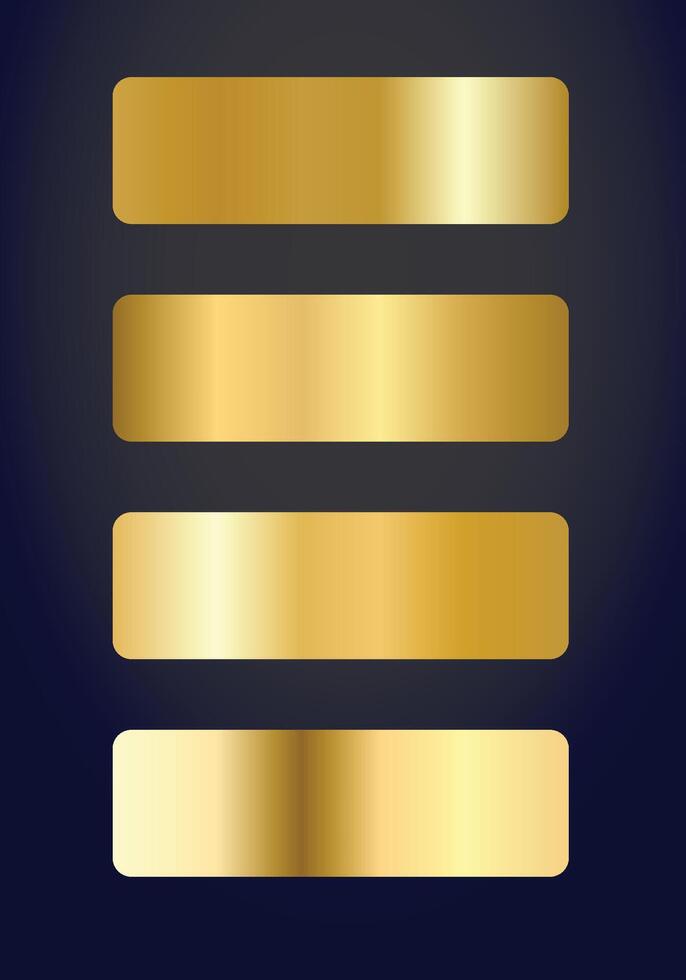 Sammlung von Gold Gradient Palette Hintergrund vektor