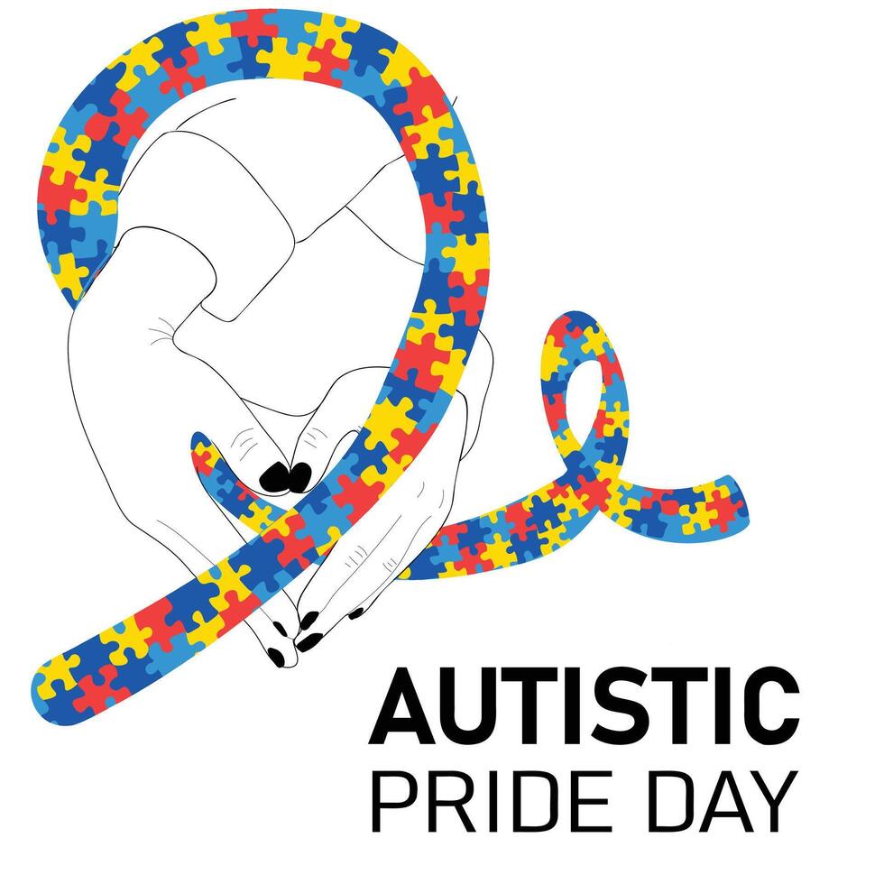 autistisk stolthet dag affisch. vektor
