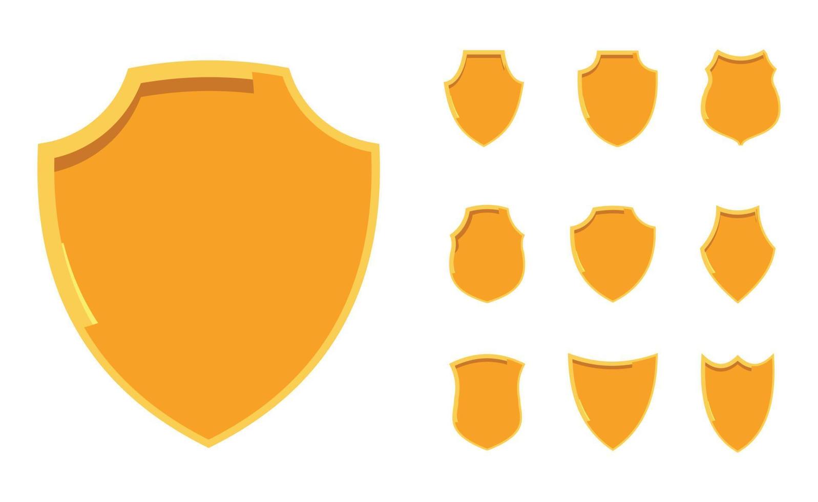 Schild-Icons Set schützen Schild-Vektor-Set Schild-Sicherheitssymbole vektor