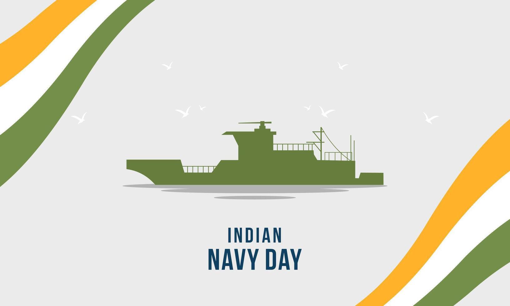 indisch Marine Tag 4 Dezember Vorlage vektor
