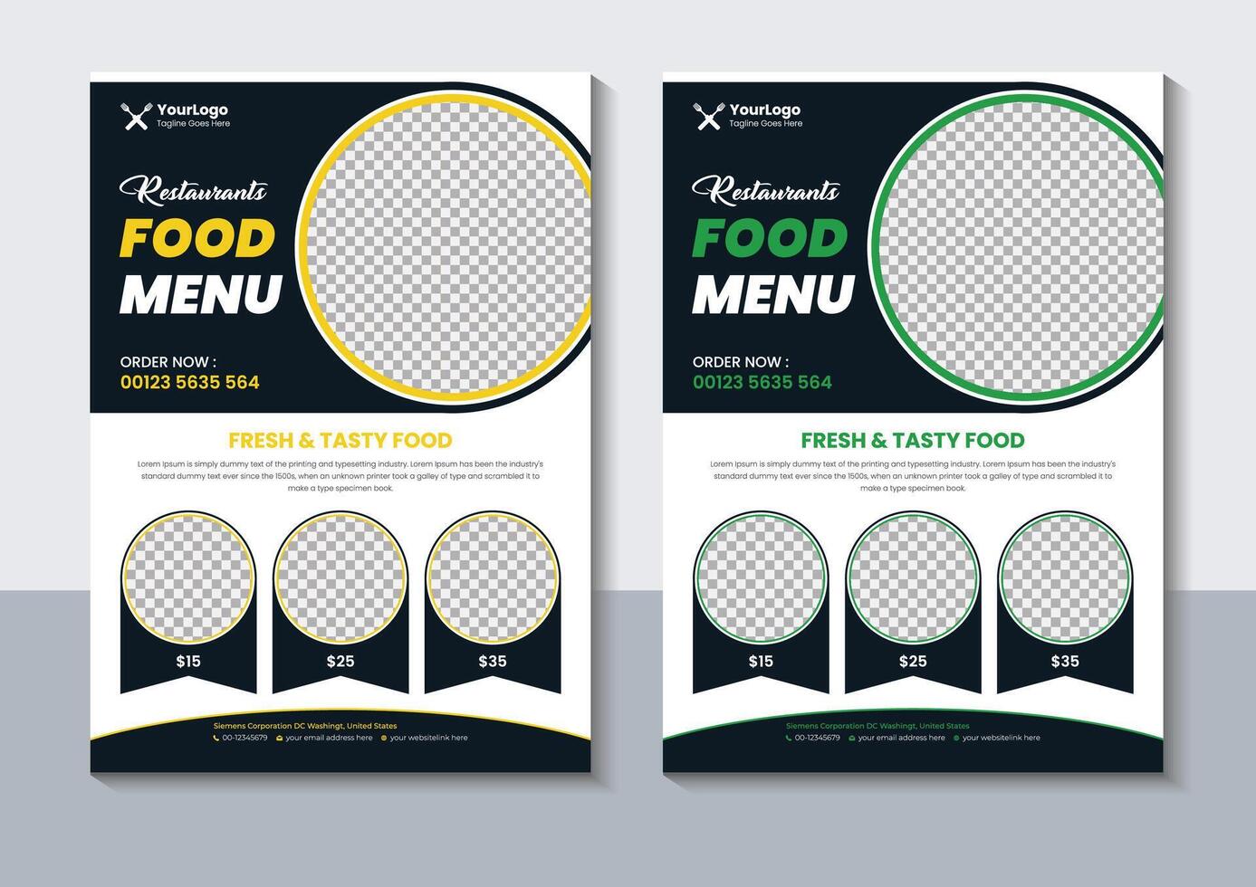 modern Restaurant Flyer Design, schnell Essen Flyer Vorlagen, kostenlos Vektor