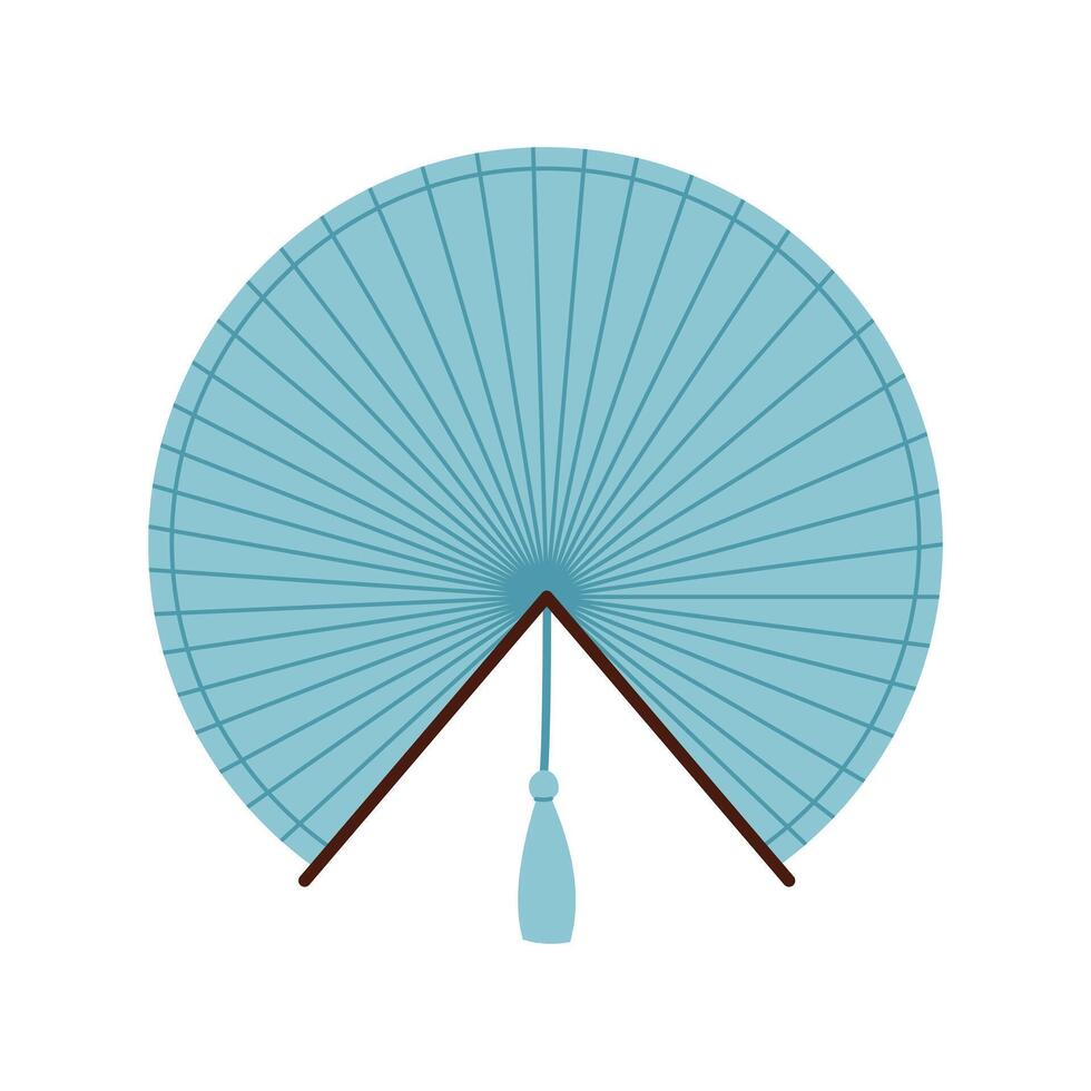 asiatisch Ventilator mit traditionell Farbe vektor