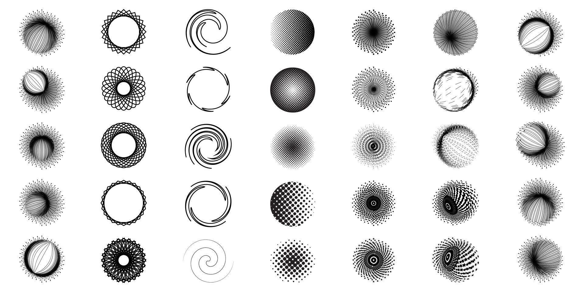 geometrisch abstrakt Blume gestalten Satz, Star Zahl Vektor Symbol Bausatz, funky retro brutal minimal Kunst. einfach Memphis y2k Elemente Sammlung, Blumen- Gitter eben Bauhaus Vorlage. abstrakt Blume Formen