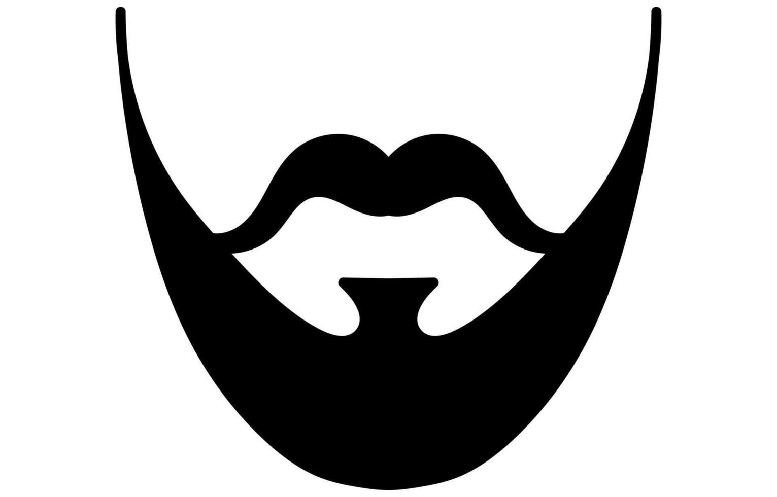 Hipster Schnurrbart Symbol, Herren Schnurrbart Gesicht Dekoration Grafik Element vektor