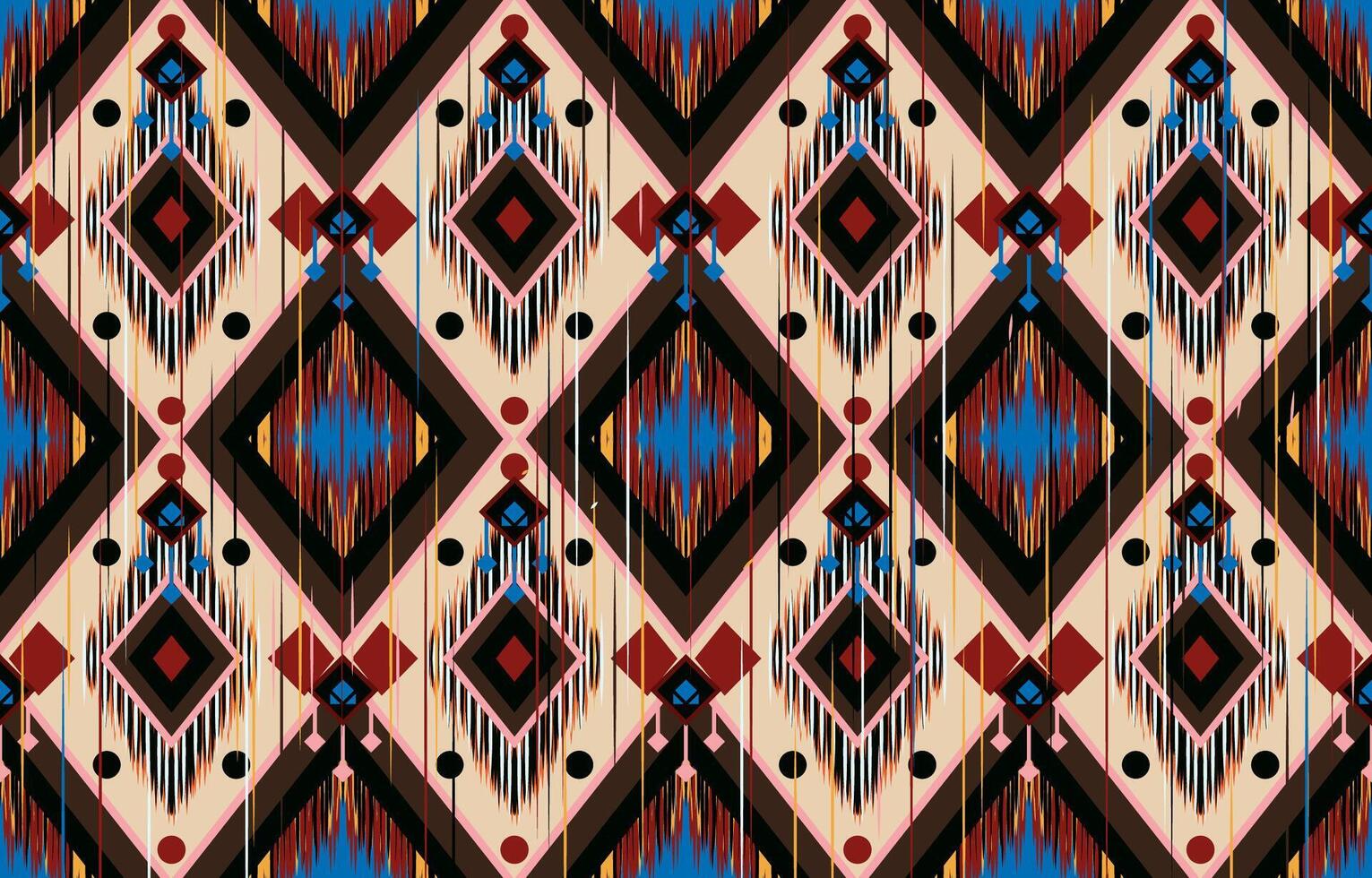 ethnisch Ikat schön nahtlos Muster. Mexikaner Stil Streifen traditionell Design zum Hintergrund Hintergrund, Vektor, Stoff, Kleidung, Batik, Teppich, Stickerei vektor