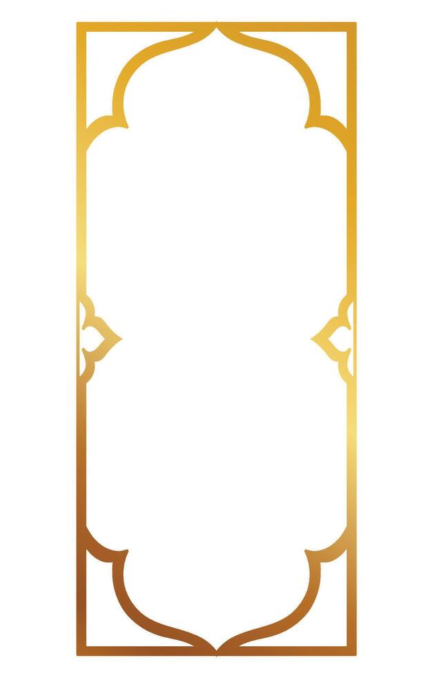 Jahrgang Gold Grenze. Rand Rahmen mit Lizenzgebühren Ornamente auf Weiß Hintergrund. vektor