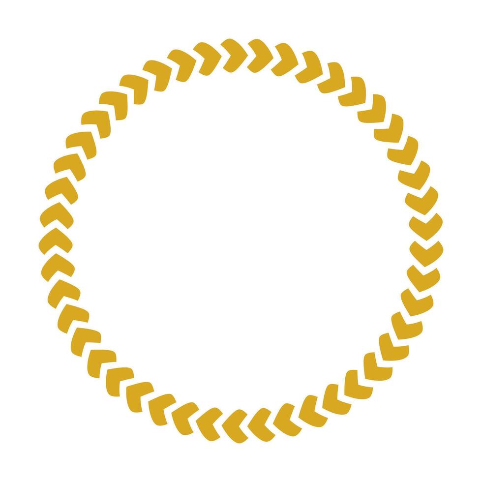 golden Kreis Pfeil Rahmen Rand Vektor Illustration