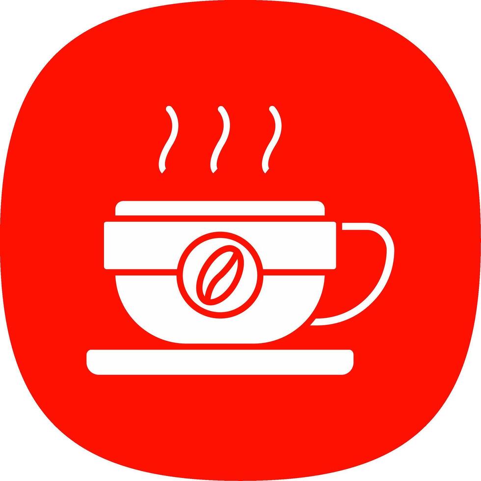 Kaffee Becher Glyphe Kurve Symbol vektor