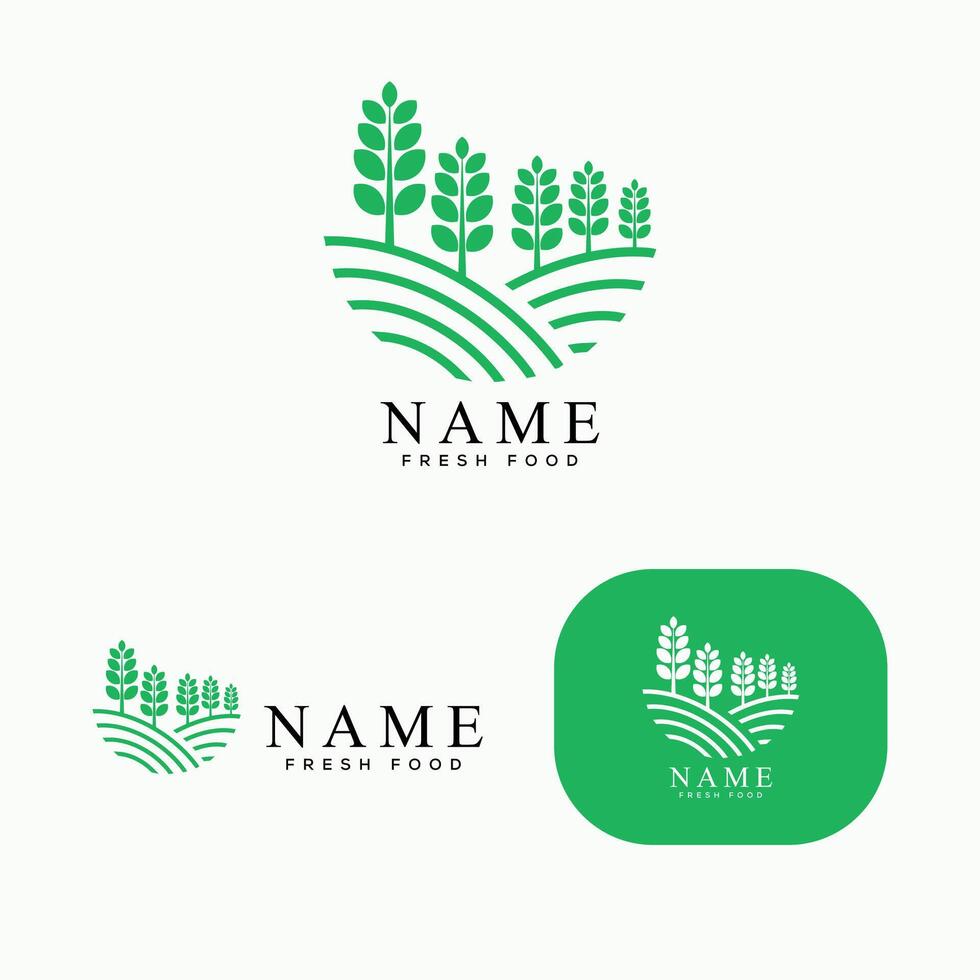 Landwirtschaft Abzeichen Logo Design Vektor