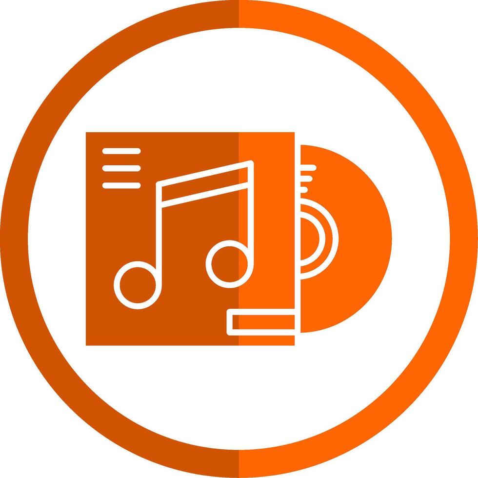 CD Startseite Glyphe Orange Kreis Symbol vektor