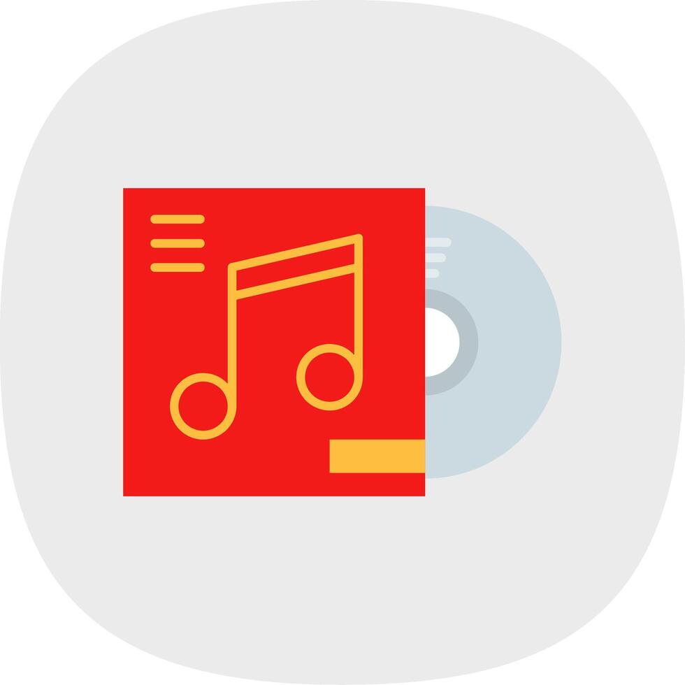 CD omslag platt kurva ikon vektor
