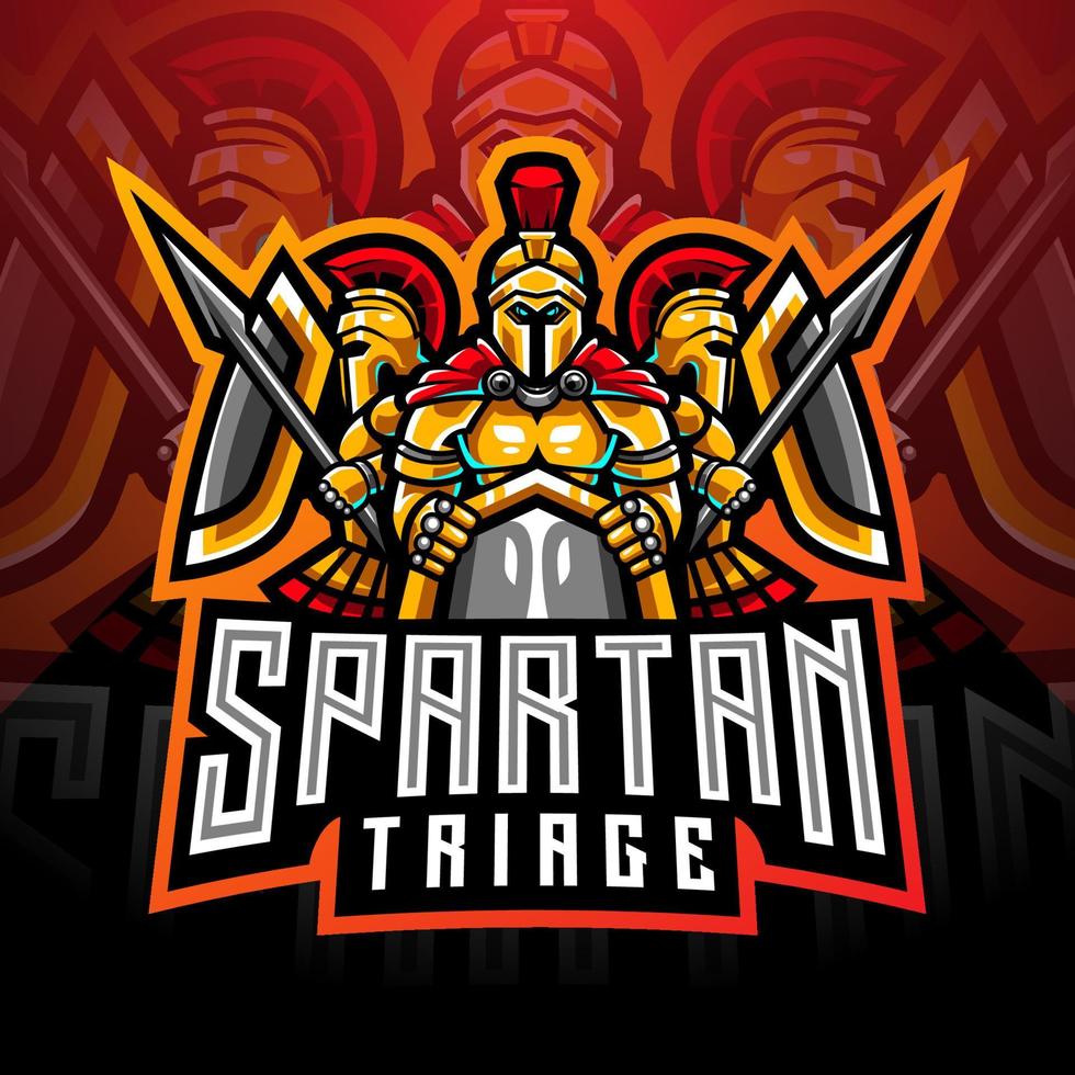 spartanisches Esport-Maskottchen-Logo-Design vektor