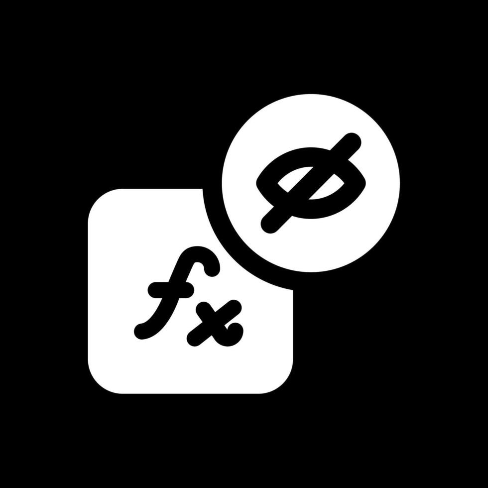 versteckt Schicht Stil Glyphe invertiert Symbol vektor